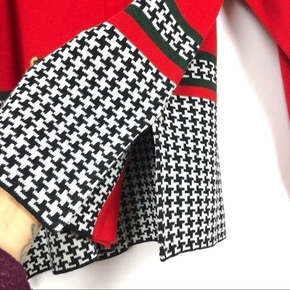 Giulio Saletta red holiday cardigan sweater - Picture 5 of 11